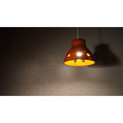 Mooie oranje keramieken hanglamp