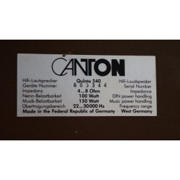 Canton Quinto 540 speakers